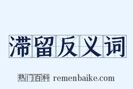 滞留反义词是什么意思的图片